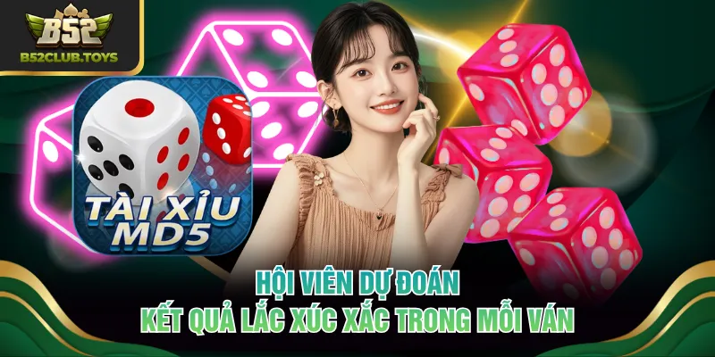Hội viên dự đoán kết quả lắc xúc xắc trong mỗi ván