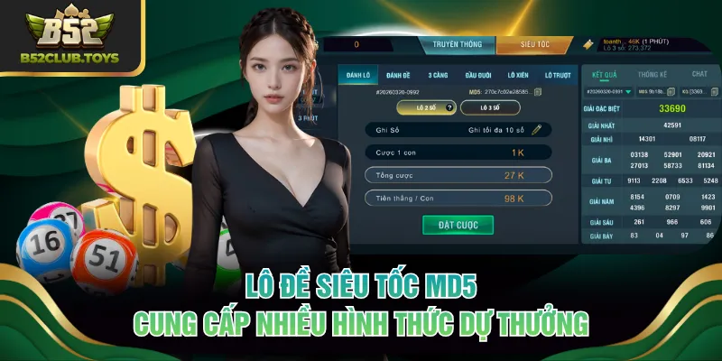Lô đề siêu tốc MD5 cung cấp nhiều hình thức dự thưởng