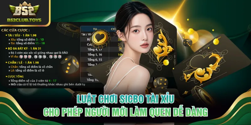 Luật chơi Sicbo Tài Xỉu cho phép người mới làm quen dễ dàng