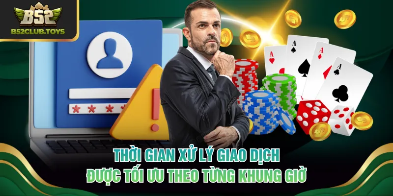 Thời gian xử lý giao dịch được tối ưu theo từng khung giờ